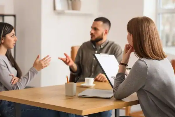 Image of couple access free mediation using family mediation voucher scheme Westminster
